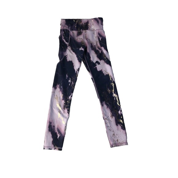 Old Navy Active Girls High Rise Powersoft Purple Pink Gold Marble Large 10/12 - Picture 2 of 13